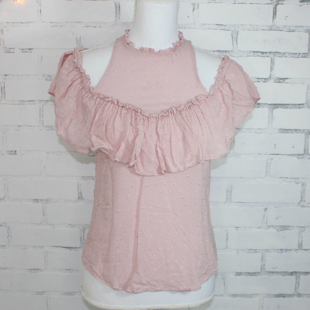Express Light Pink Off the Shoulder Top